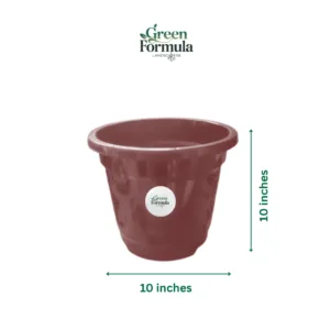 Plastic Pot Brown (10-Inch)