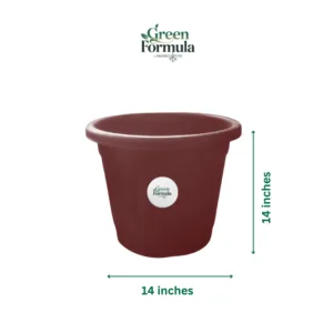 Plastic Pot Brown (14-Inch)