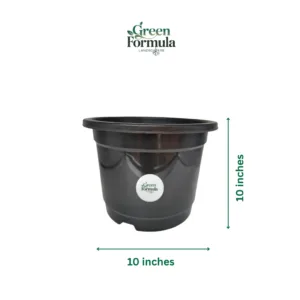 10 inch Black Plastic Pot