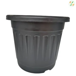 12 inch Black Plastic Pot