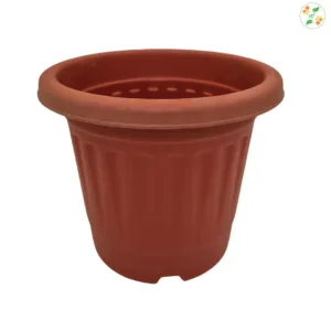 8.5 inch Brown Plastic Pot