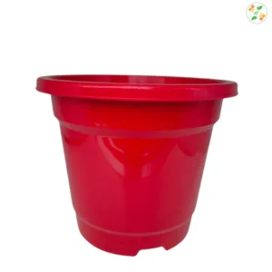 8.5 inch Red Plastic Pot