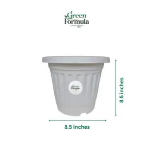 8.5 inch White Plastic Pot