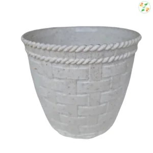 Bamboo White Pot