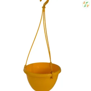 Hanging Round Plastic Pot yellow