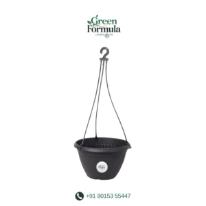 Hanging Round Plastic Pot Black