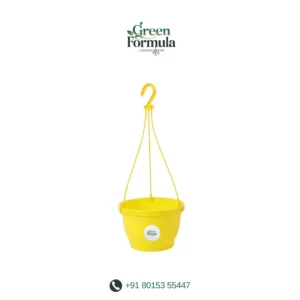 Hanging Round Plastic Pot yellow